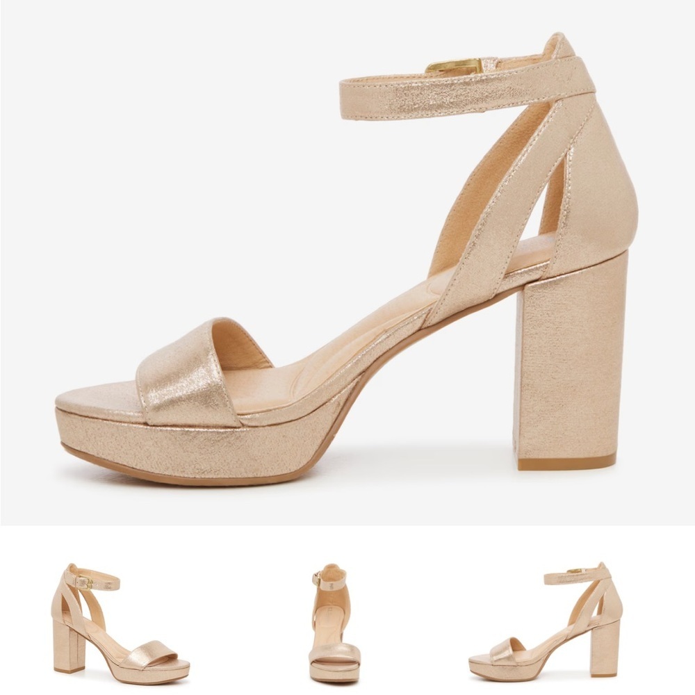 CL by LAUNDRY Starstone Platform Gold Heels - Picture 4 of 11
